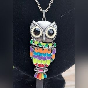 COLORFUL Owl Necklace - Nature - Bird - Owl - Owl Necklace.